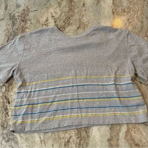 Blue and Yellow striped crop top. ME to WE. Size XS-M.